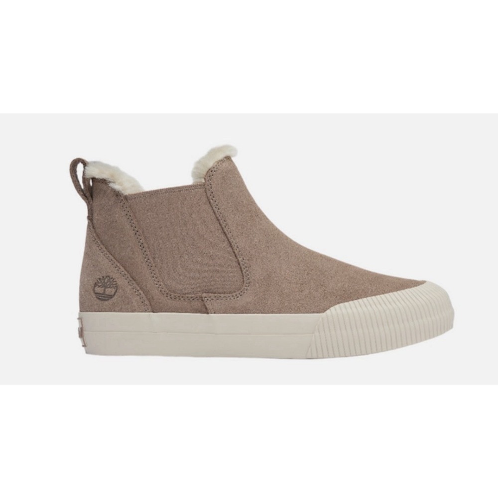 TIMBERLAND WOMEN SKYLA BAY 2.0 MID WARM LINED SNEAKER TAUPE SUEDE Size 8